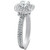 1 1/3 Ct Cushion Halo Diamond Pave Engagement Ring 14k White Gold (H-I, I1)