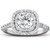 2 1/4 Ct Diamond Cushion Halo Engagement Ring 14k White Gold (H/I, SI2)