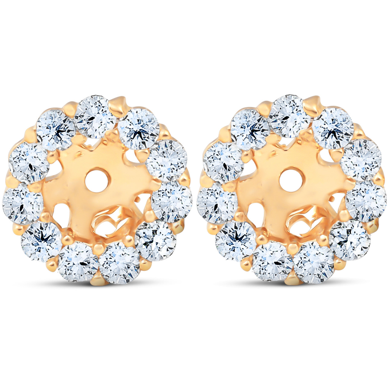 14k gold diamond earring jacket christmas jewelry gift