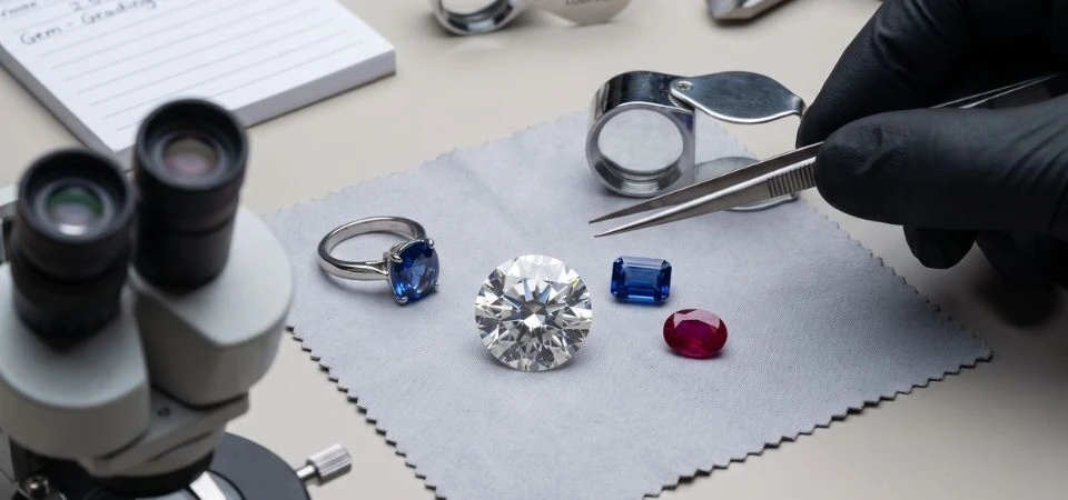 Close-up view of a diamond ring