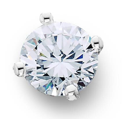 White Diamond Single Studs