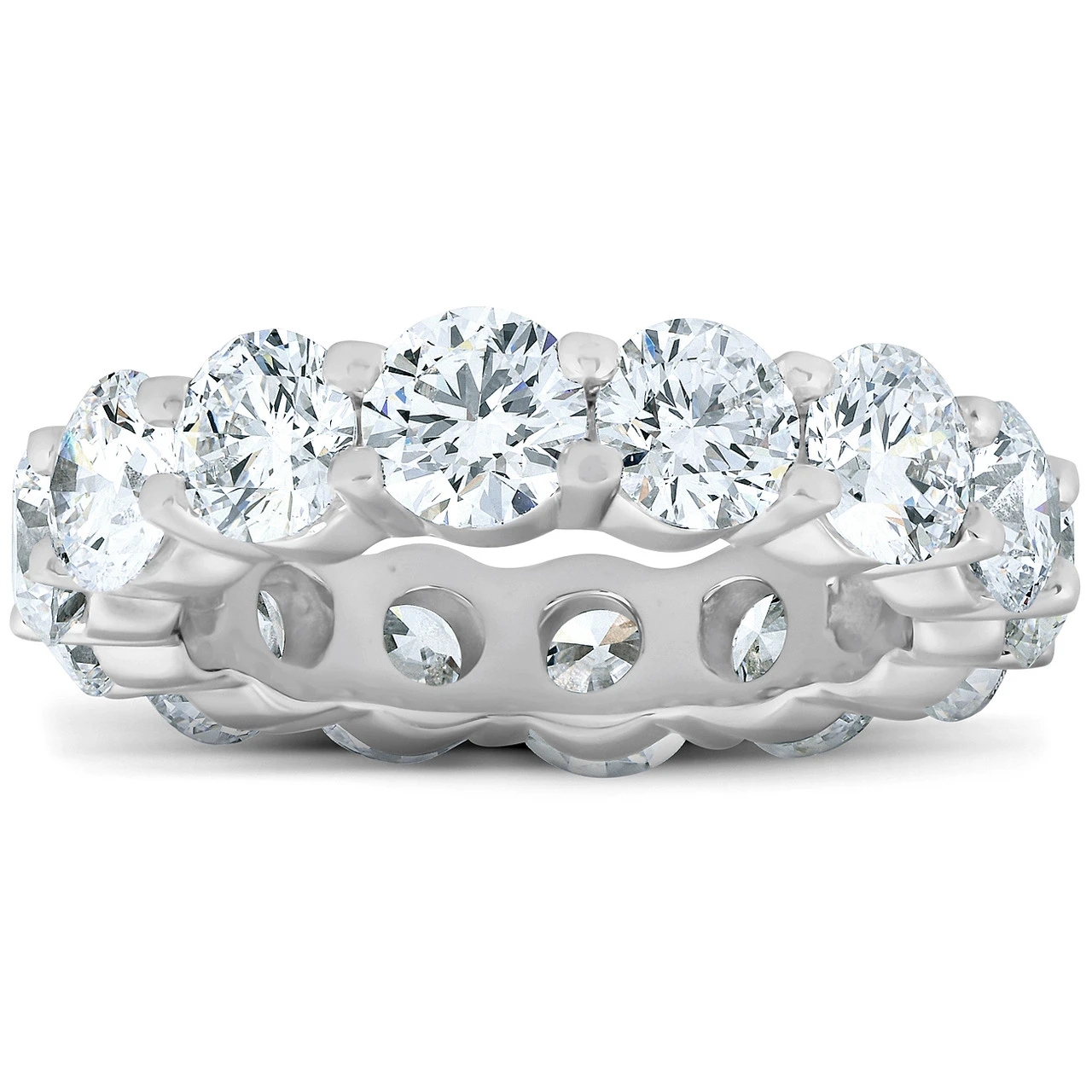 6 Ct Diamond Eternity Wedding Ring 14k White Gold (H-I, I2-I3)