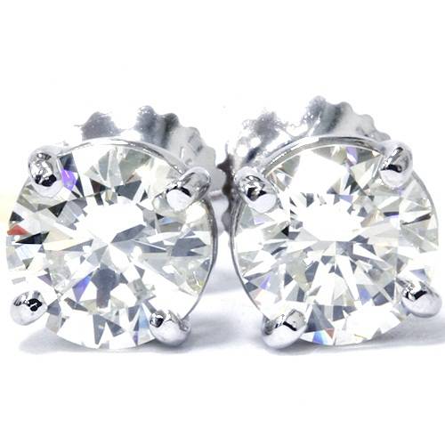 3/8Ct Lab Grown Diamond Studs 14k White Gold (G-H, SI)