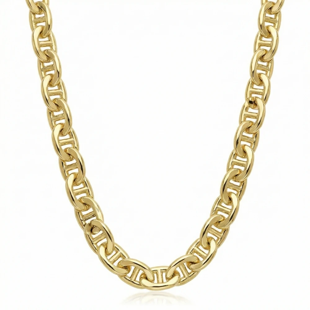 Fremada 14k Yellow Gold Filled Men's 5.9mm Mariner Link Chain Necklace