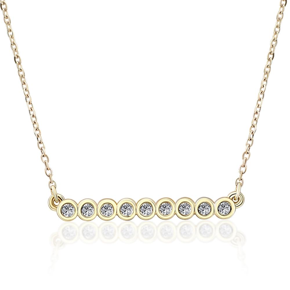 1/2ct Bar Pendant Diamond Necklace in 14K Yellow Gold (G-H, I1)
