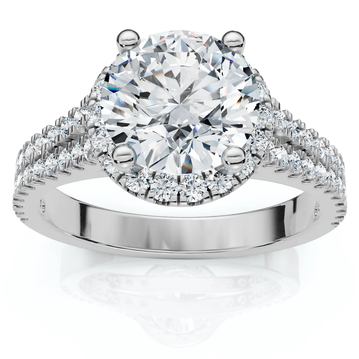 2 1/3Ct Diamond Waverly Lab Grown Engagement Ring White, Yellow or Rose Gold (G-H, VS2-SI1)