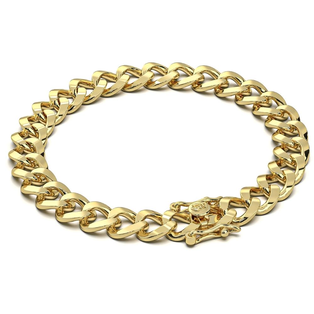 10 Solid Cuban Link Bracelet in 10K Yellow Gold - 445.6 Grams