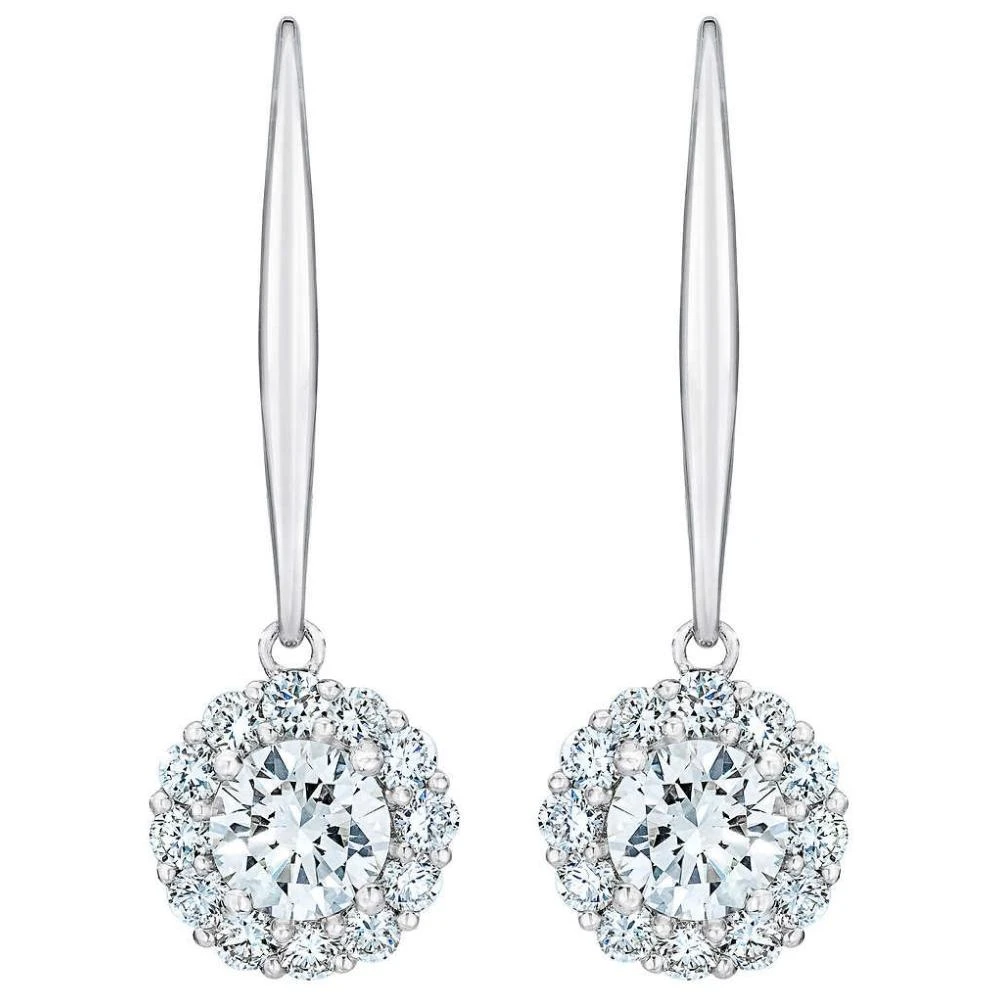 1Ct Diamond Floral Shape Studs Lab Grown Earrings White or Yellow Gold (G-H, VS2-SI1)