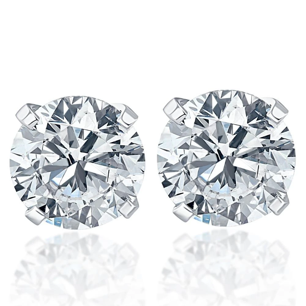 .20Ct Round Brilliant Cut Natural Diamond Stud Earrings Classic Set in 14K Gold (G-H, I2-I3)