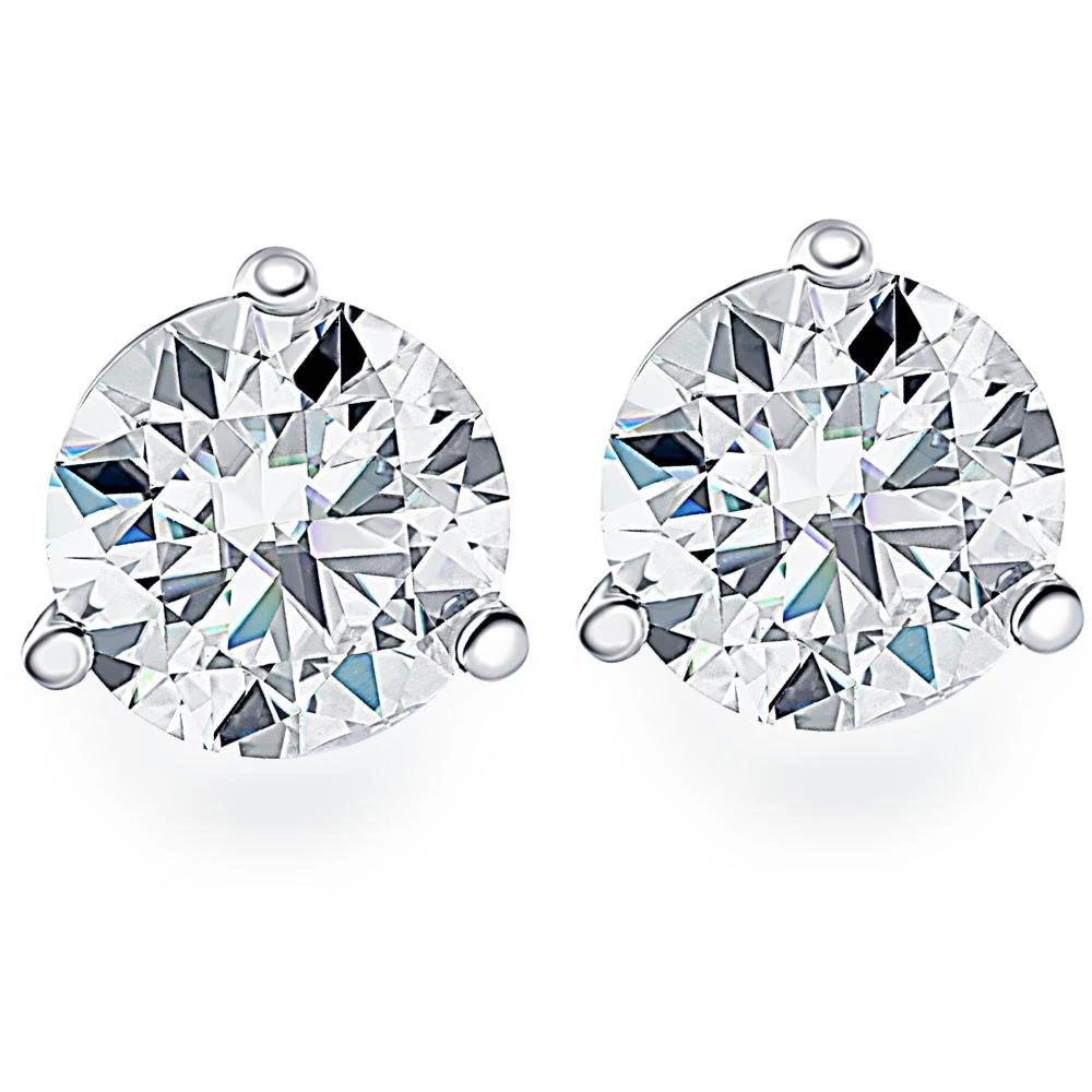 1.50Ct Round Brilliant Cut Natural Quality VS2-SI1 Diamond Stud Earrings in 14K Gold Martini Setting (G-H, VS2-SI1)