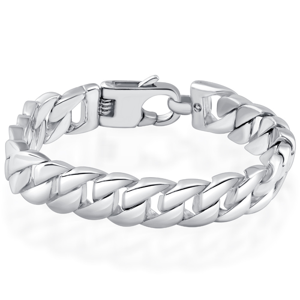 Men's Heavy Cuban 14k Gold (85gram) or Platinum (137gram) 13mm Link Bracelet 8.5"