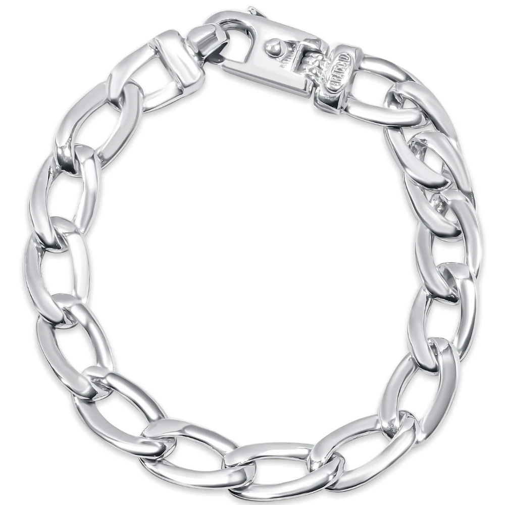 Men's Link 14k Gold (34gram) or Platinum (54gram) 7.5mm Bracelet 8"