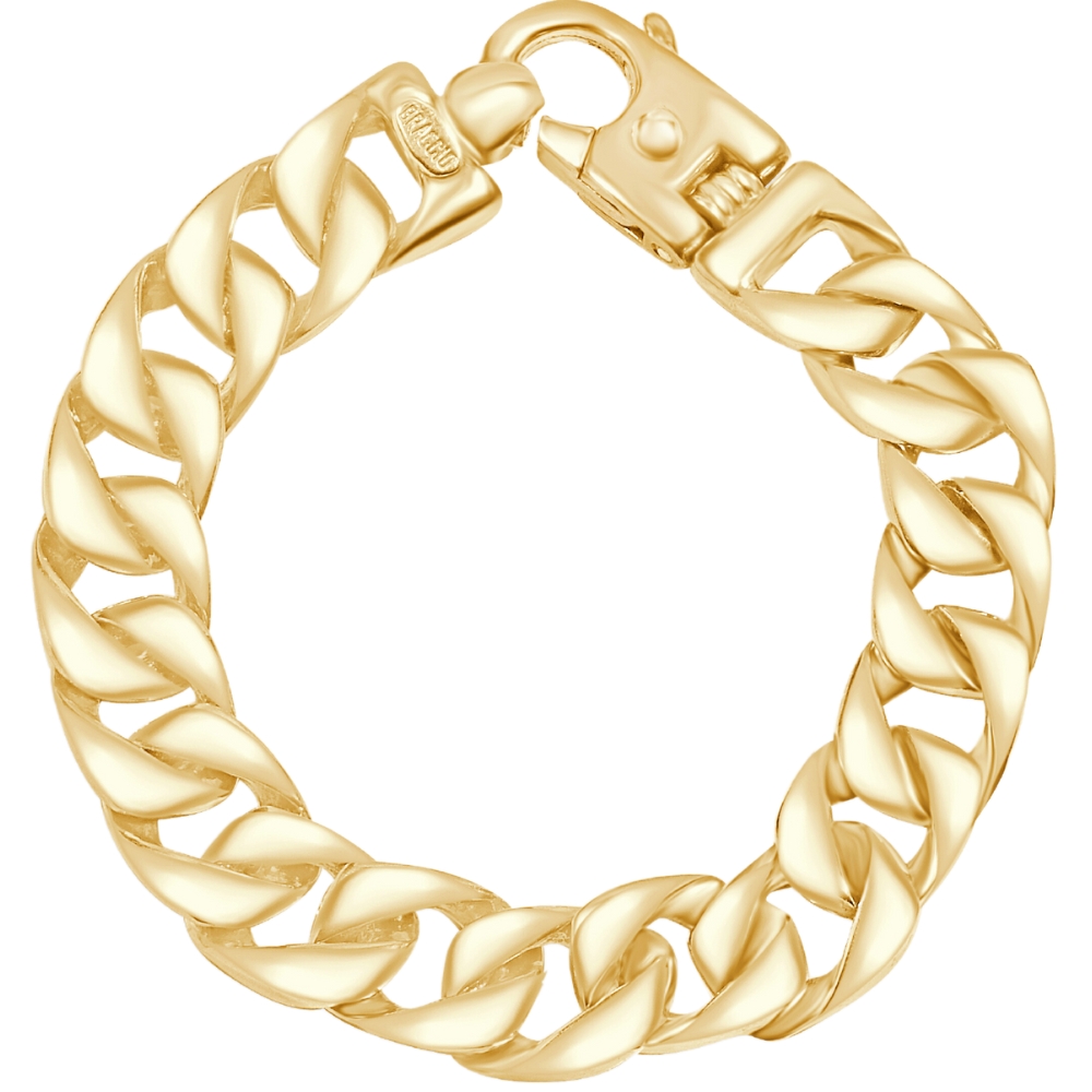 Men's Cuban Link 14k Gold (95gram) or Platinum (152gram) 13.5mm Bracelet 8.5"