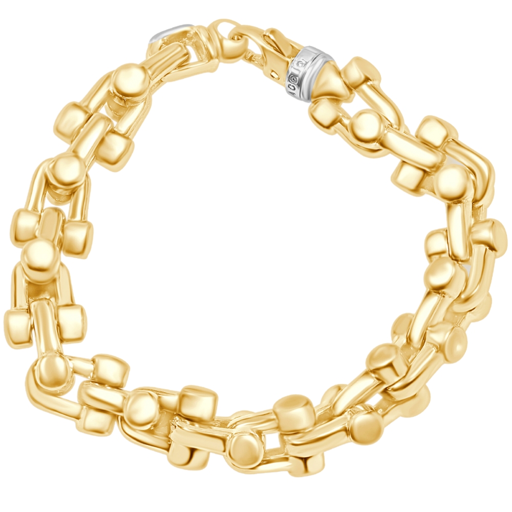 Men's U-Shape Link 14k Gold (113gram) or Platinum (181gram) 13mm