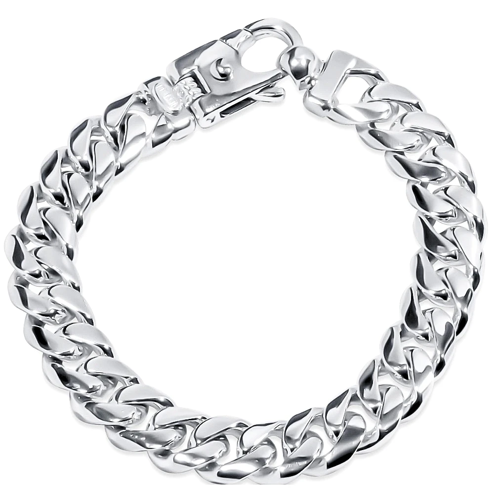 Men's Cuban Link 14k Gold (94gram) or Platinum (152gram) 12mm Bracelet 8.5"