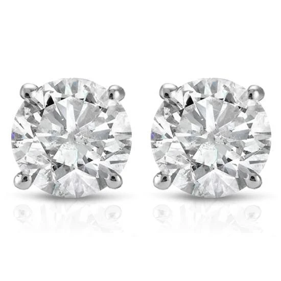 1 cttw Diamond Studs 14K White Gold (I-J, I2-I3)