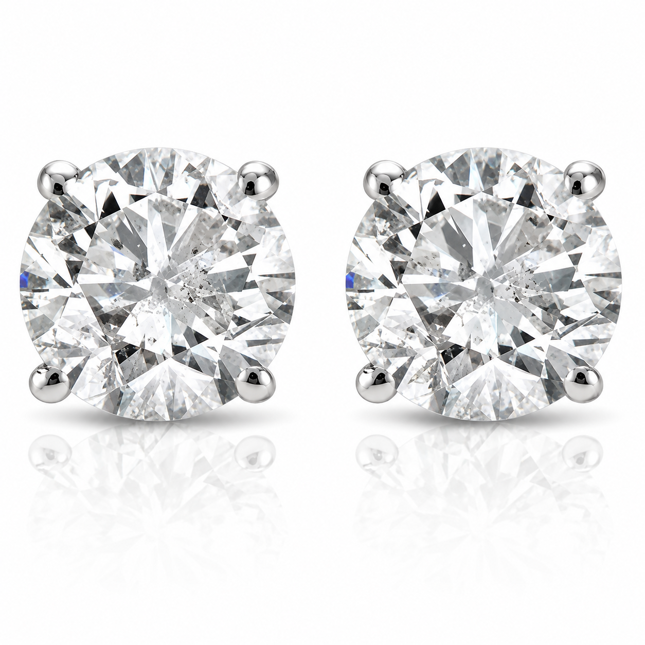 1 cttw Diamond Studs 14K White Gold (I-J, I2-I3)