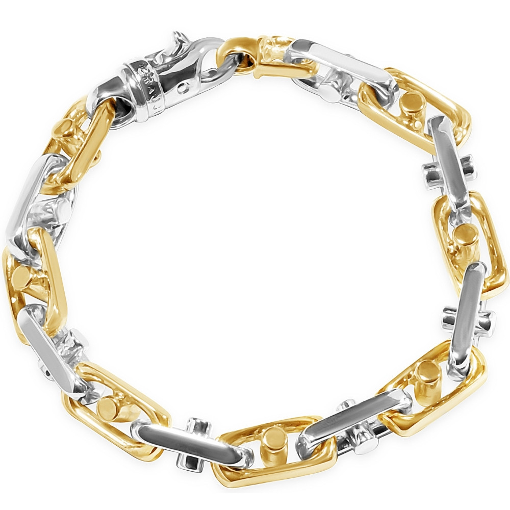Men's Link 14k Gold (63gram) or Platinum (101gram) 8mm Bracelet 8.5