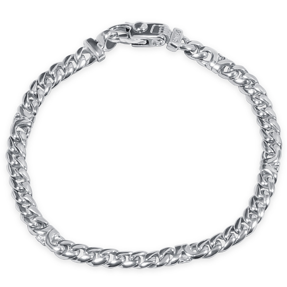 Men's Curb Link 14k Gold (20gram) or Platinum (33gram) 5.5mm Bracelet 8.5"