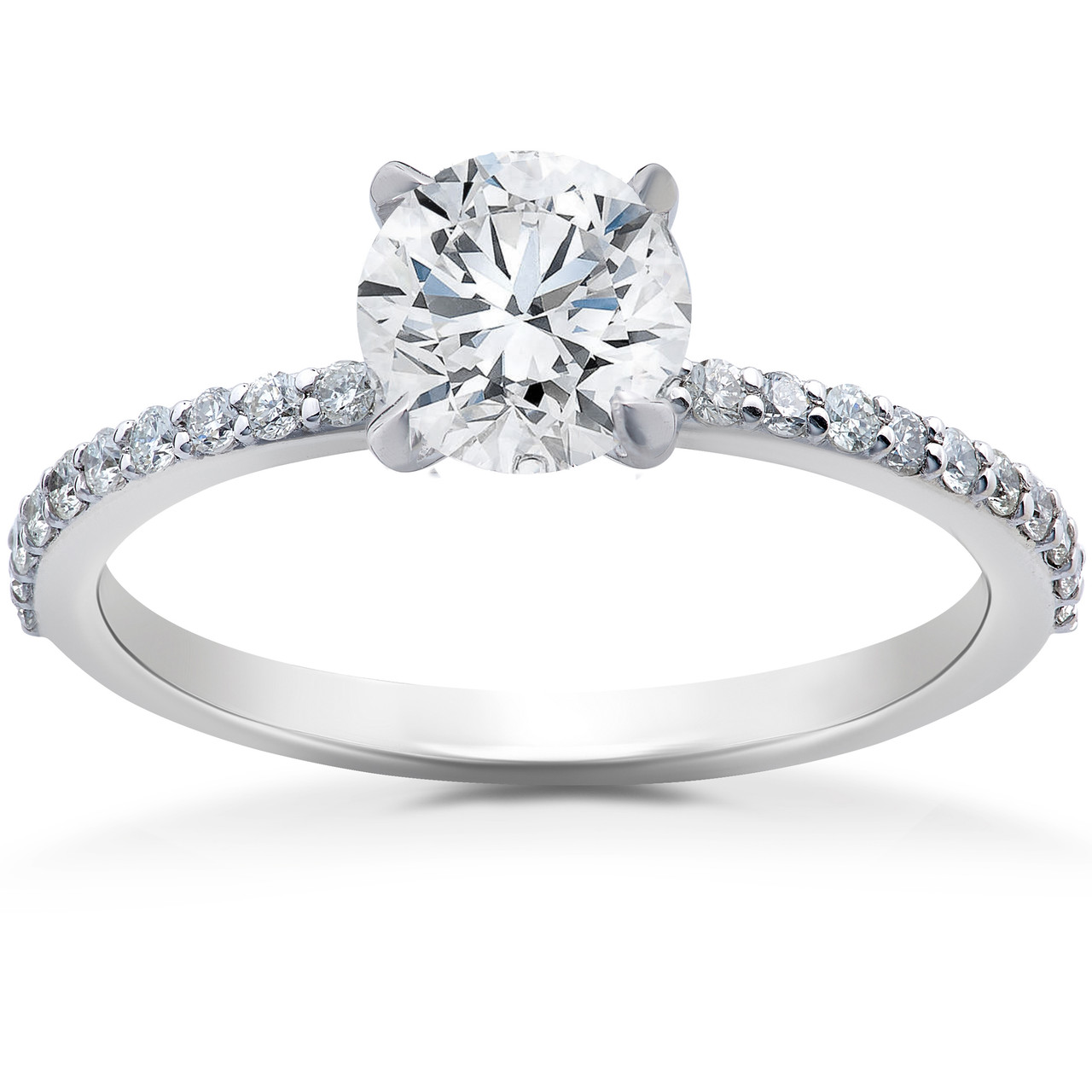 3/4 ct Lab Created Diamond Sophia Engagement Ring 14k White Gold (G-H, SI)