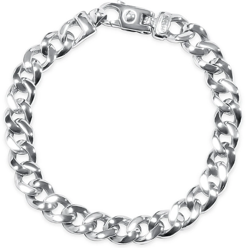 Men's Cuban Link 14k Gold (45gram) or Platinum (73gram) 9.5mm Bracelet 8.5"