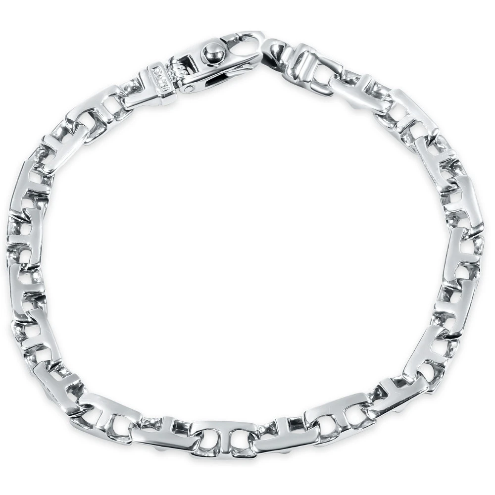 Men's 14k Gold (22gram) or Platinum (35gram) 6mm Link Bracelet 8.5"