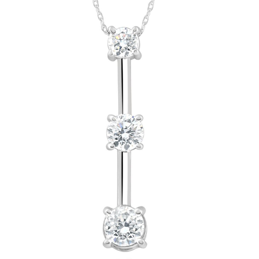 Collana premium rich cream New ③ Amazon.com: 1 Carat Classic Past Present Future 14K Rose