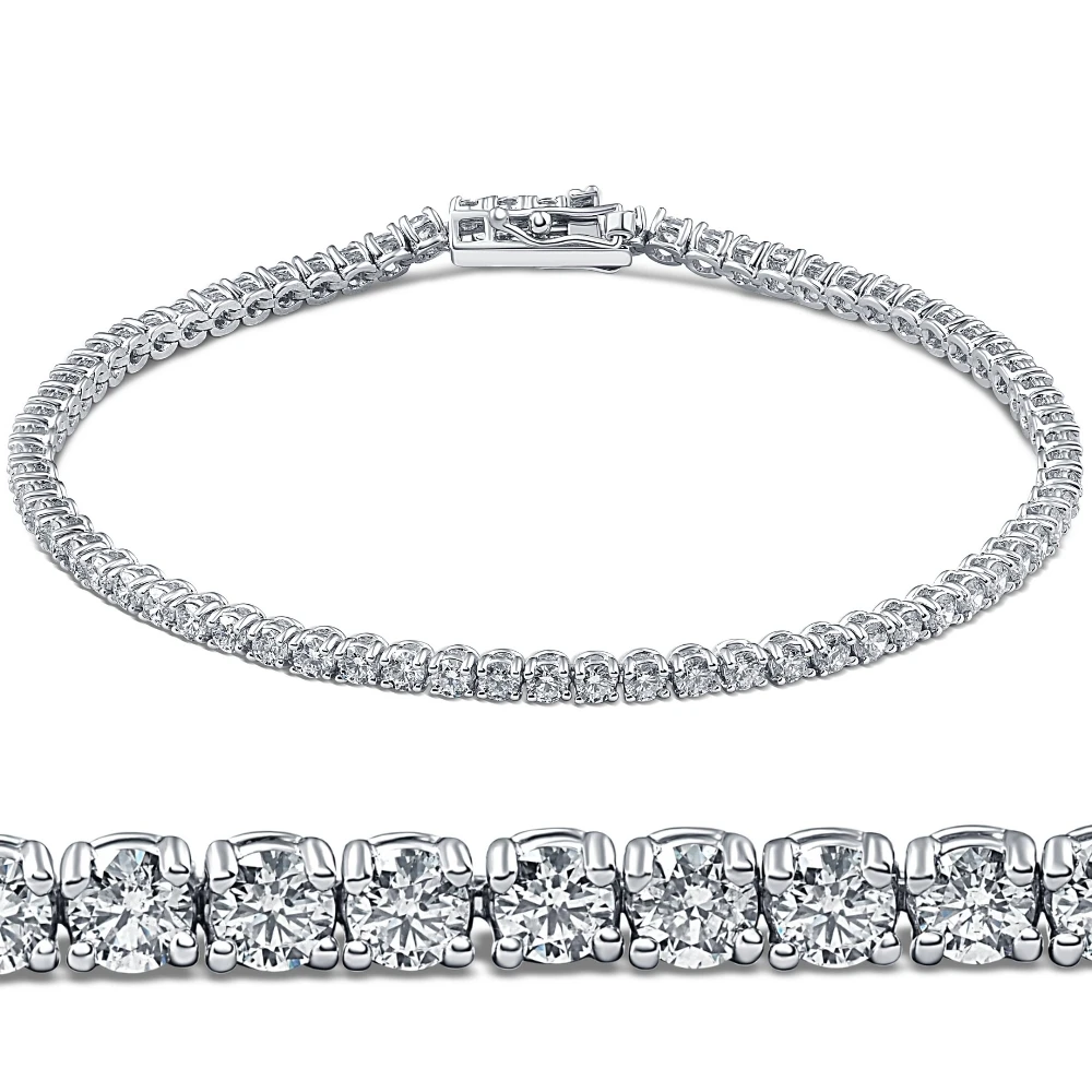 3ct. Round Cut Diamond Tennis Bracelet In 14k White Gold 7" (J-K, I1)