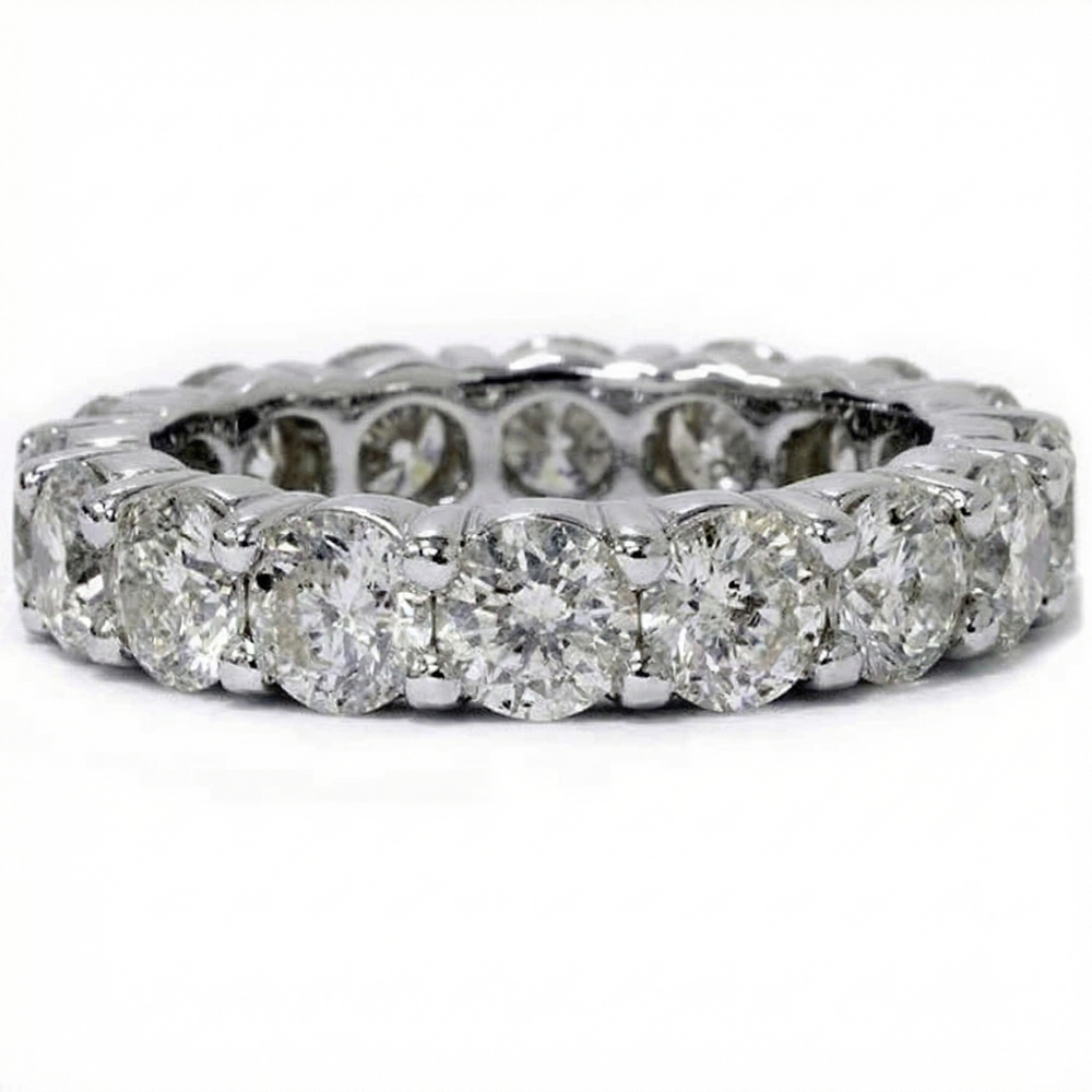 5ct Prong Diamond Eternity Ring 14K White Gold (H-I, I1)