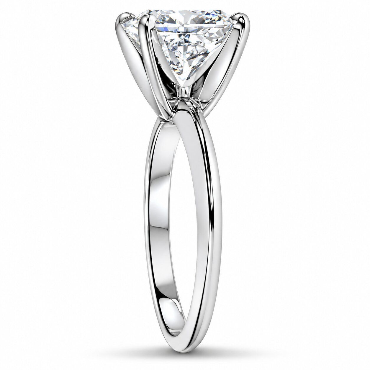 1ct Solitaire Diamond Ring 14K White Gold (G-H, I1)