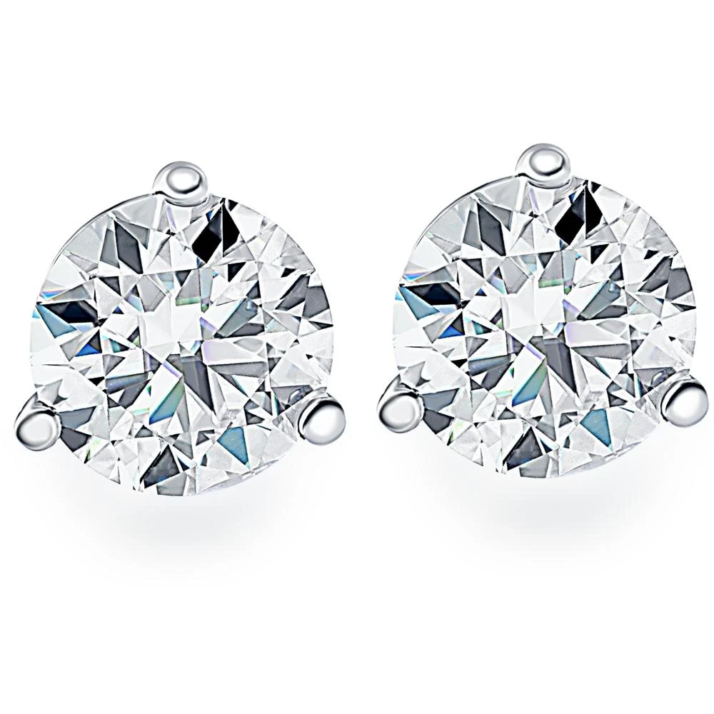 1 1/2Ct Diamond Studs Lab Grown 14k White Gold Lab Grown Diamond Earrings (F-G, VS)