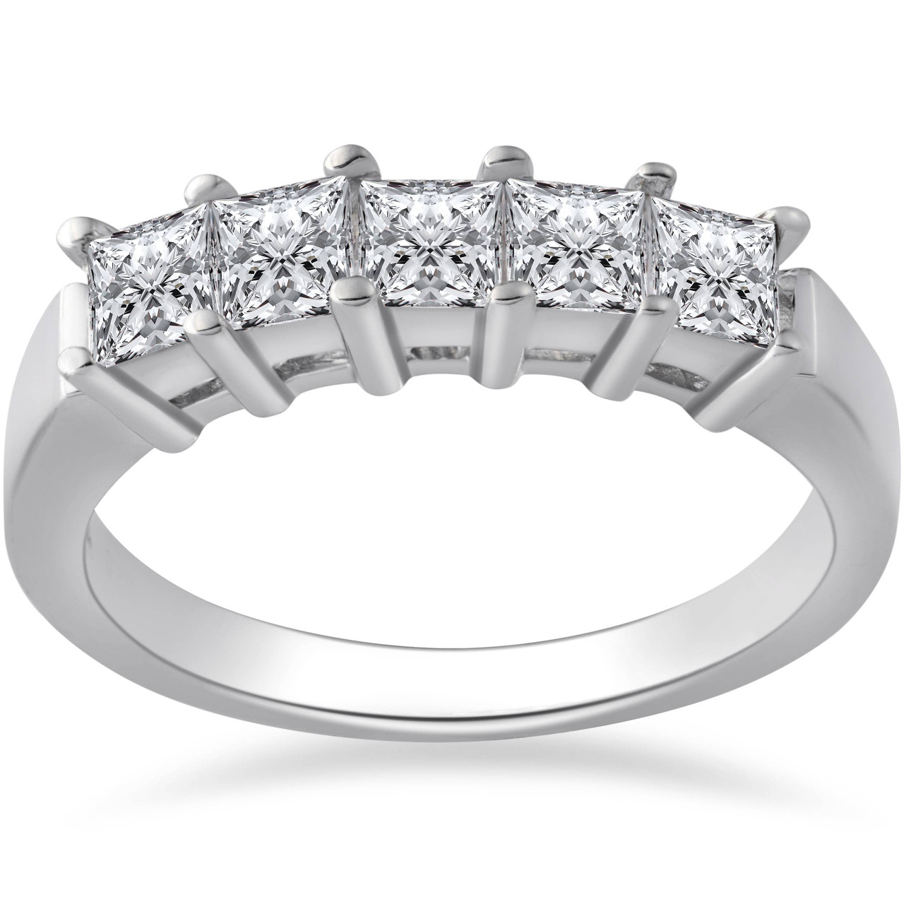 1ct Princess Cut Natural Diamond Wedding Anniversary Ring (G-H, I1)