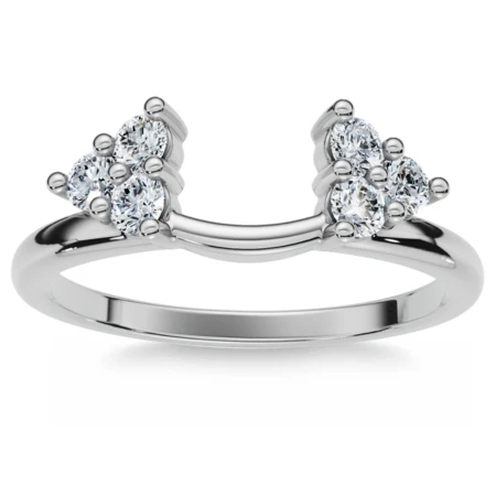 1/4ct Diamond Ring Enhancer Wedding Ring 14K White Gold (G-H, I1)