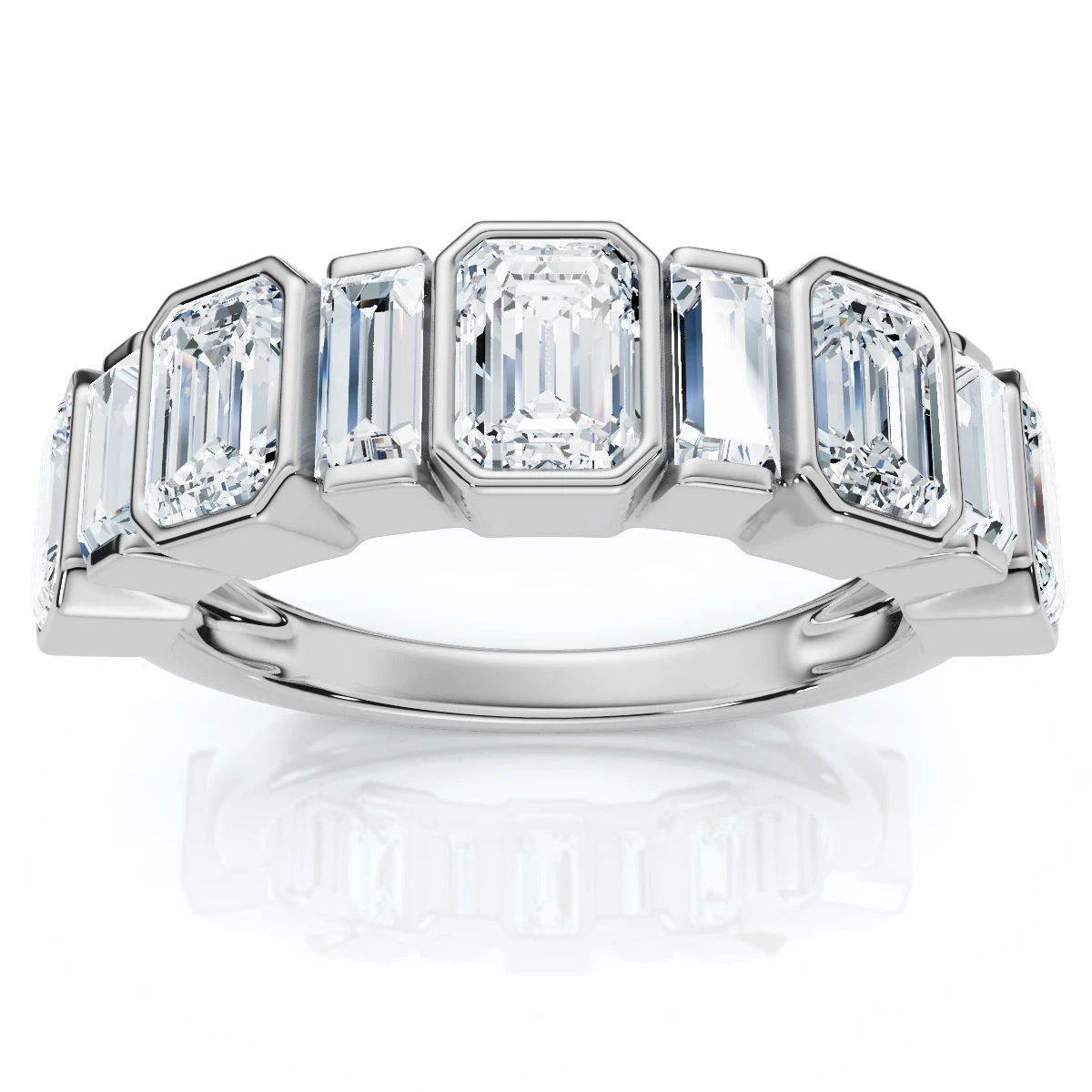 2.00Ct Emerald Cut Wedding Ring Anniversary Band 14k Gold Lab Grown (G-H, VS2-SI1)