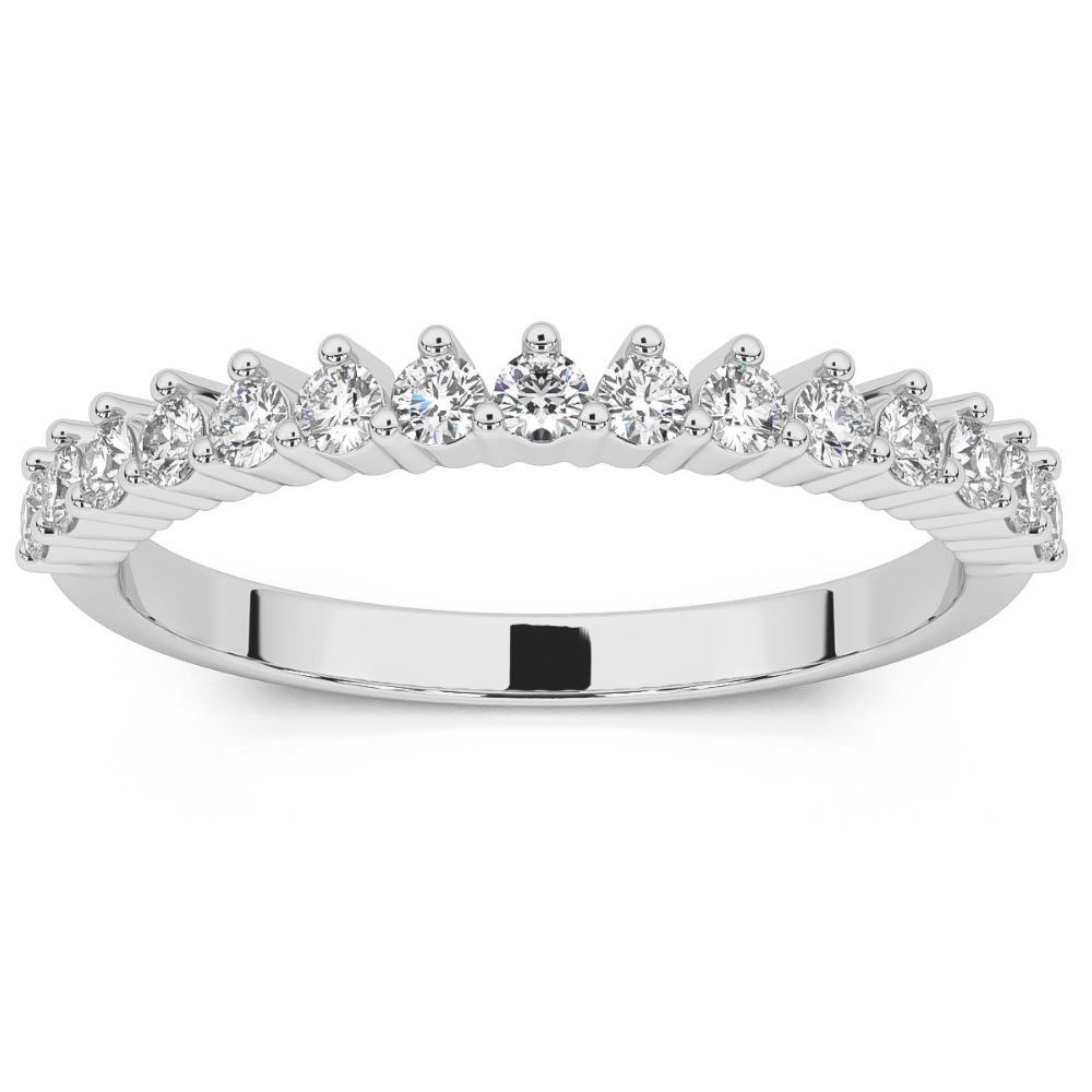 3/8Ct Round Cut Designed Anniversary Band 14k Gold Lab Grown (G-H, VS2-SI1)