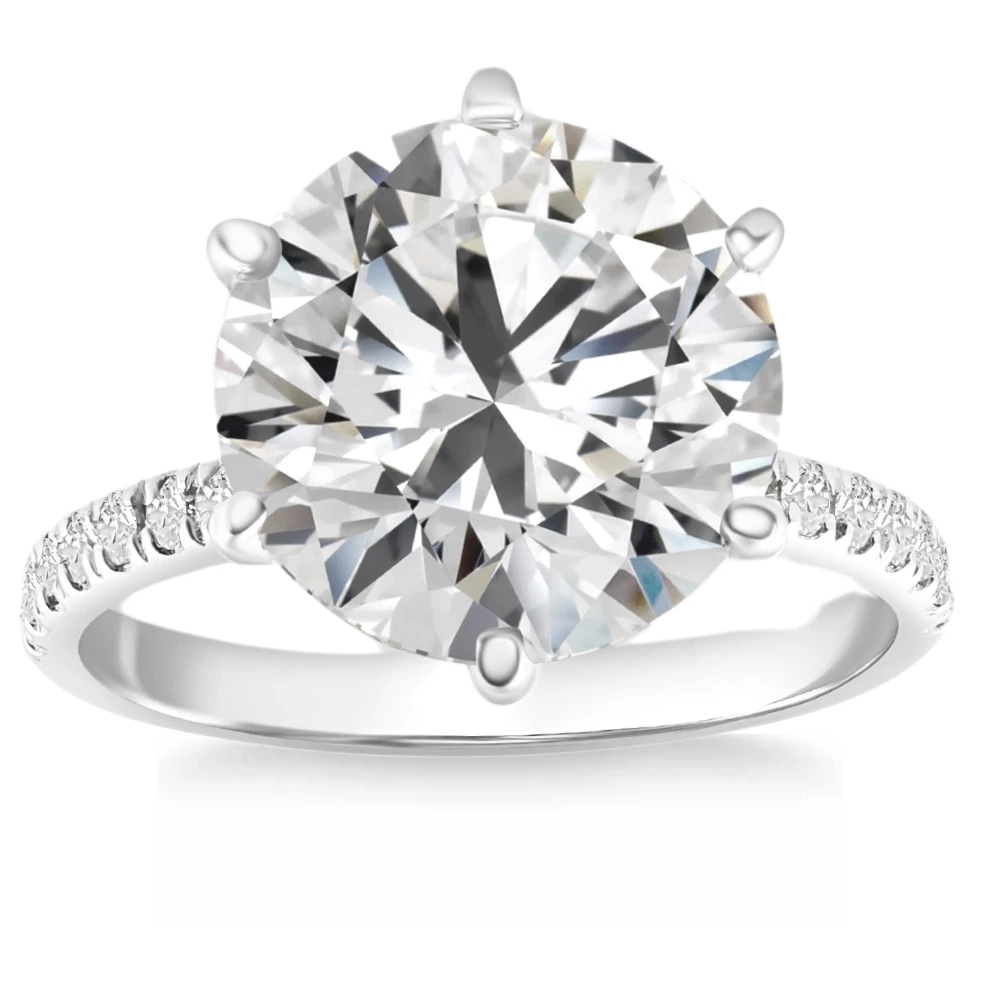 Certified 2.33Ct Diamond Engagement Ring 14k White Gold Lab Grown (G-H, VS2-SI1)