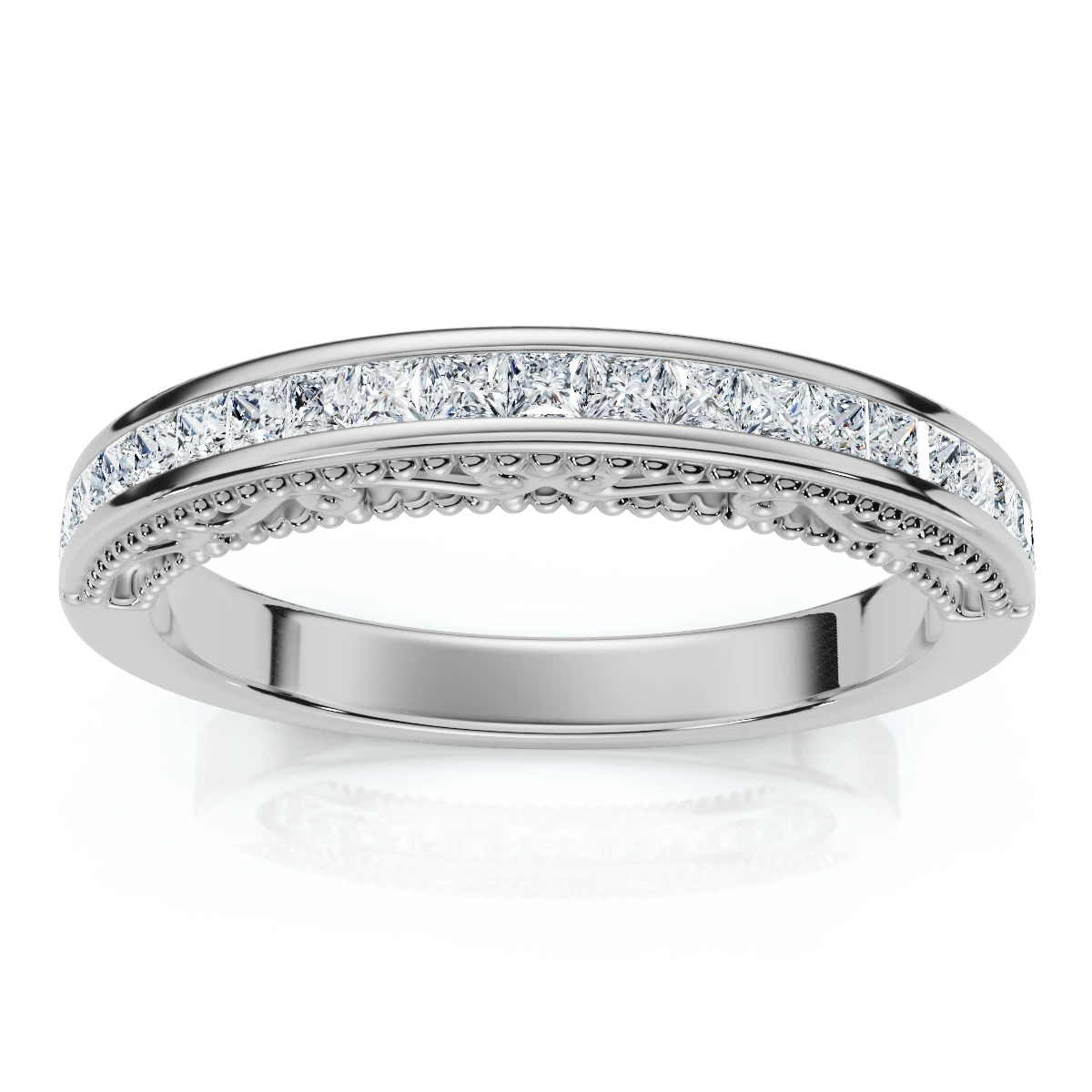 1/2ct Princess Cut Vintage 14K Diamond Anniversary Ring (H-I, I1)