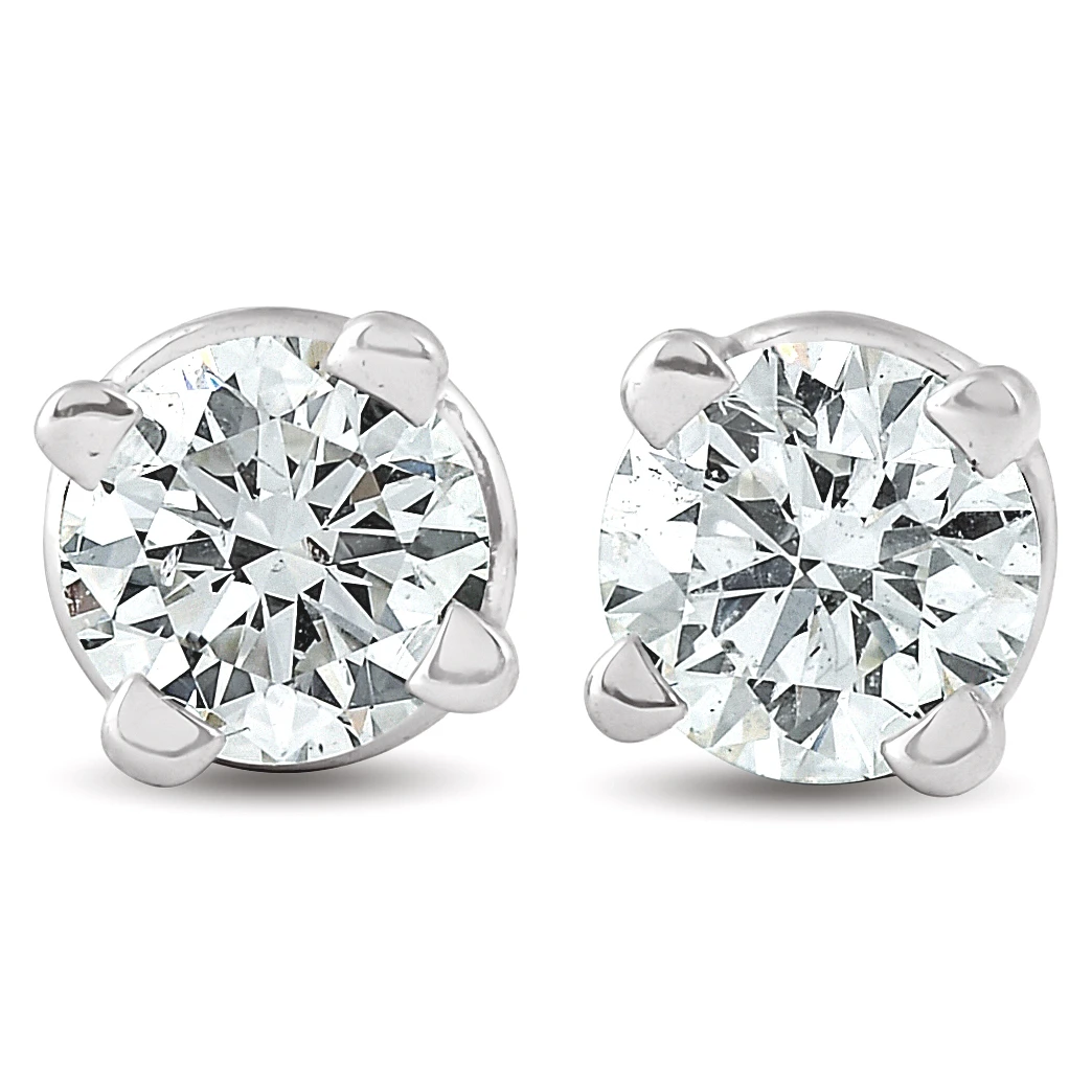 1/4 Ct Diamond Studs 14k White Gold (F-G, VS)