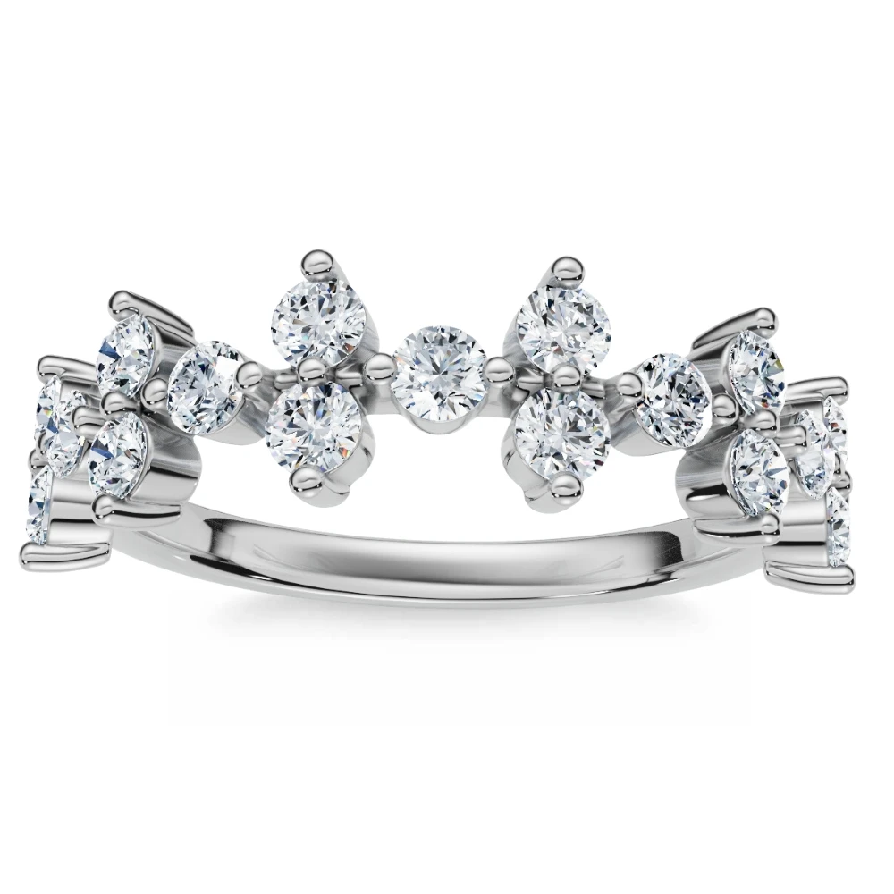 1/2Ct Round Diamond Wedding Ring Stackable Wedding Band 14k Gold Lab Grown (F-G, VS)