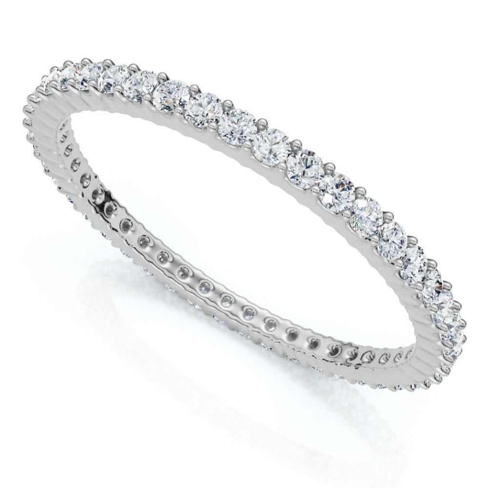 3/4Ct Diamond Eternity Ring 14k Gold or Platinum Wedding Band Lab Grown (F-G, VS)