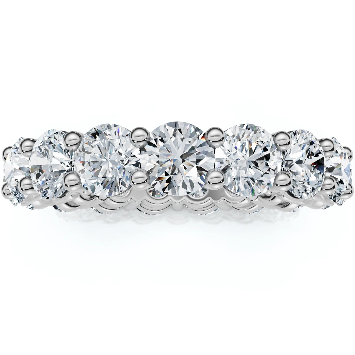 2 - 6Ct TW Diamond Eternity Ring 14k Gold Anniversary Lab Grown Wedding Band (G-H, VS2-SI1)
