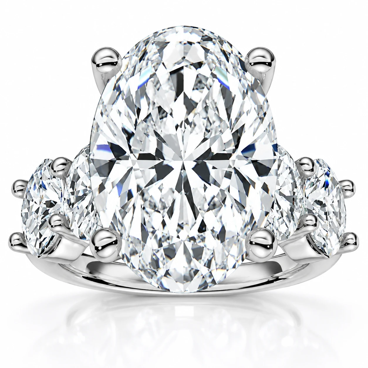 Certified 8.50Ct Oval Diamond Engagement Ring 14k Gold (F-G, VS2-SI1)