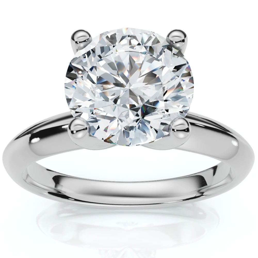 Certified 2.60Ct Solitaire Diamond Engagement Ring Gold or Platinum Lab Grown (G-H, VS2-SI1)