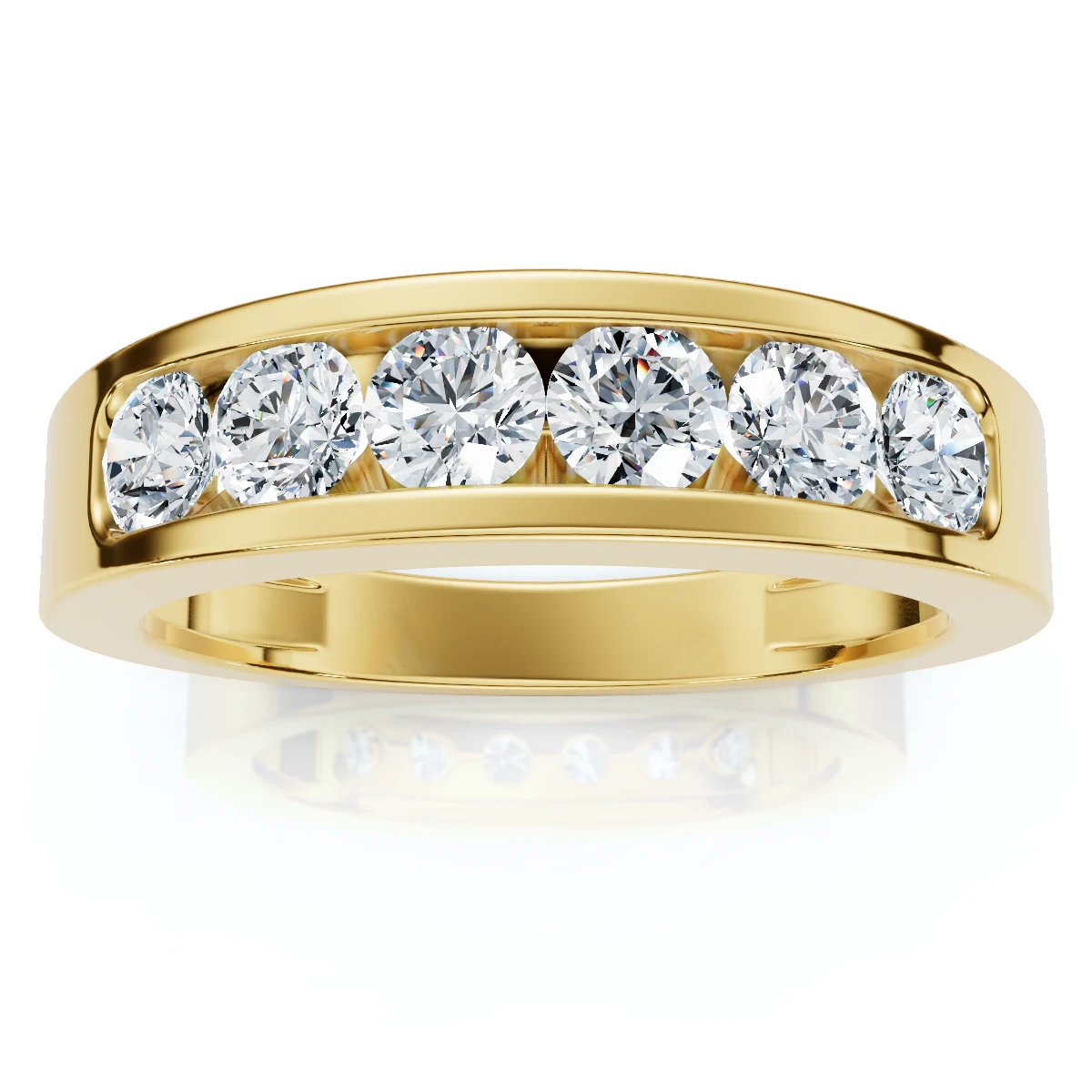 1ct Channel Set Diamond Ring 14K Yellow Gold (G-H, SI)