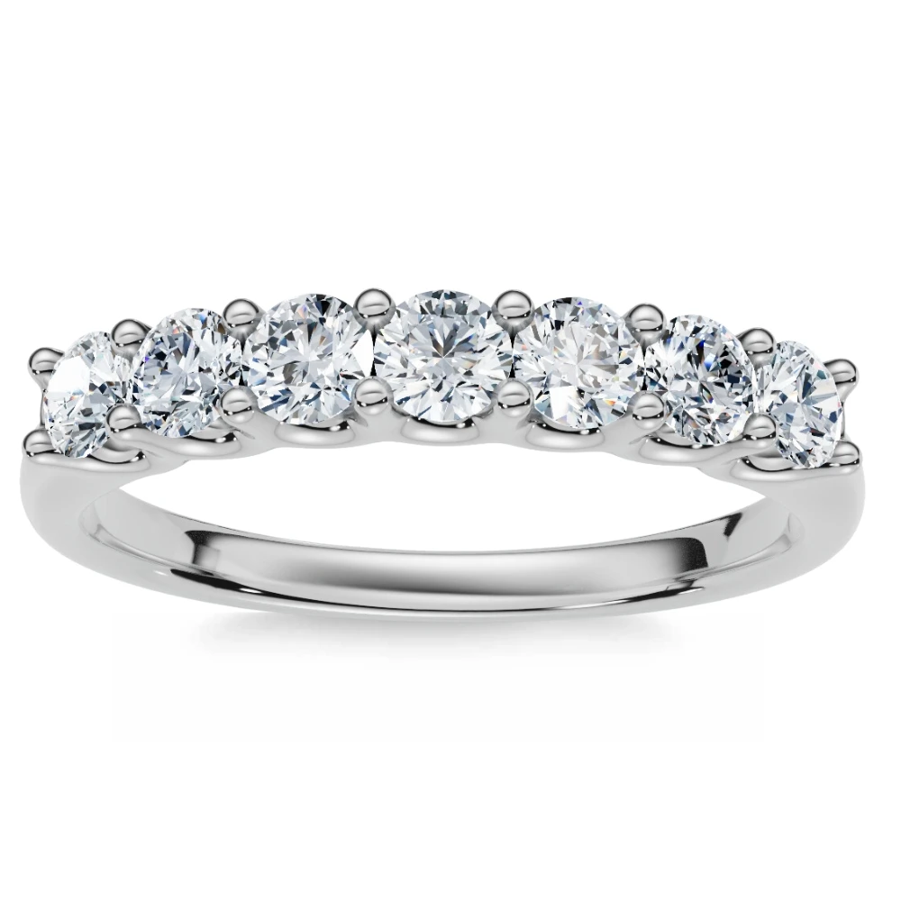 1/2Ct Diamond Wedding Ring Gold U Prong Lab Grown (F-G, VS)