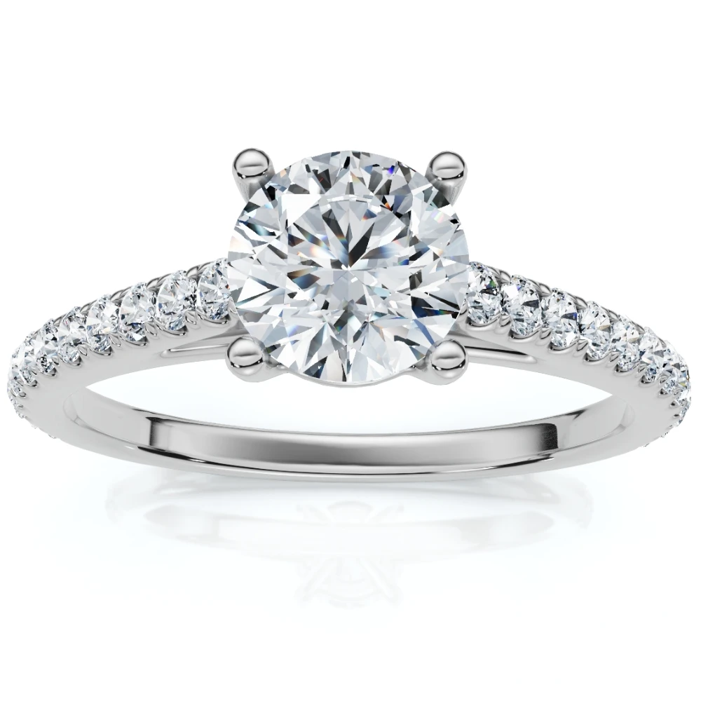 1.30Ct Diamond Engagement Ring 14k Gold Lab Grown (F-G, VS2-SI1)