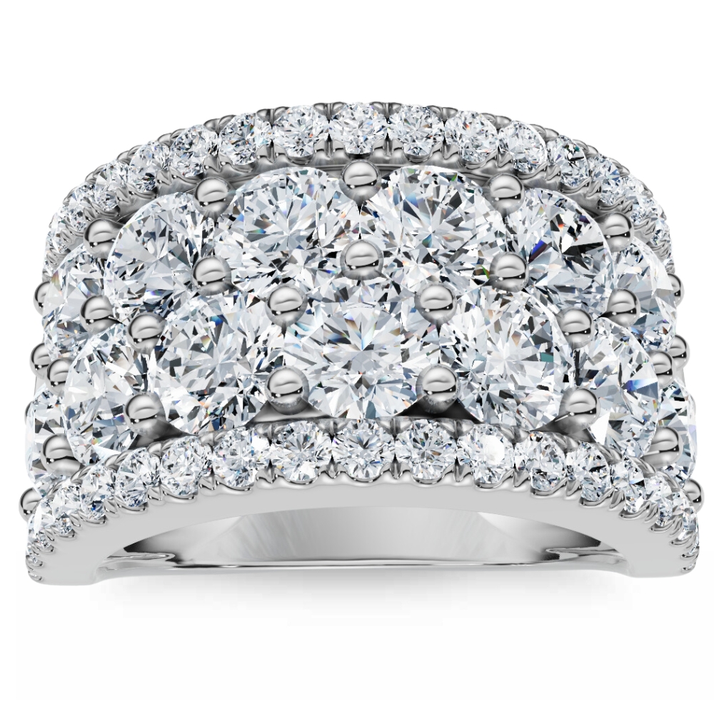 3 1/2Ct Diamond Wedding 11mm Wide Anniversary Ring 14k Gold Lab Grown (E-F, VS)