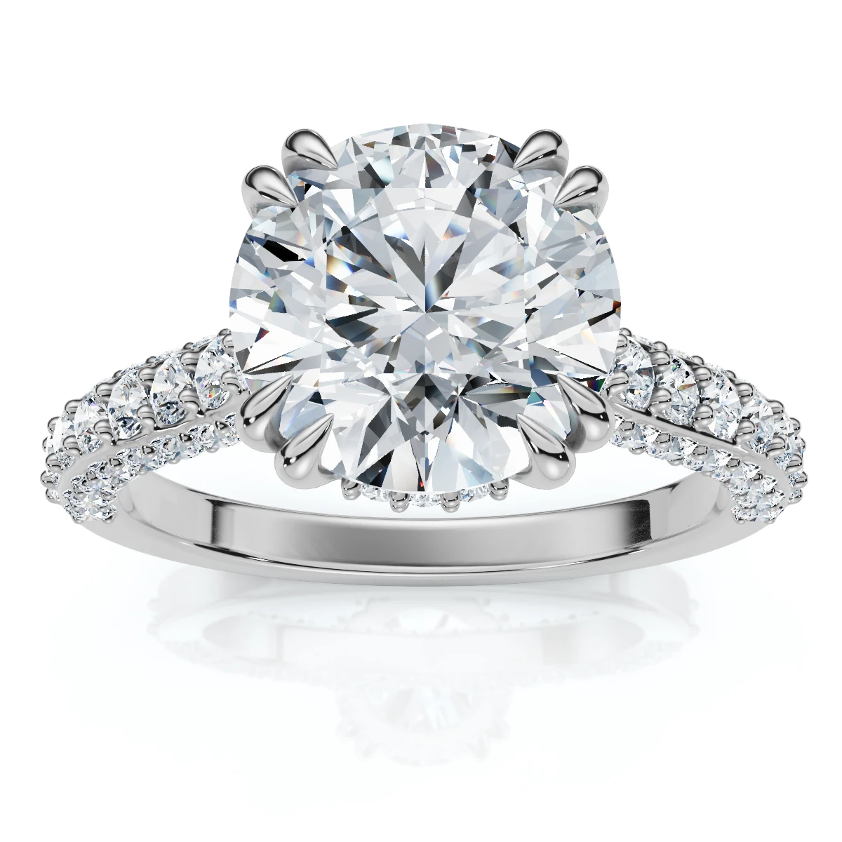 Certified 2 3/4Ct Diamond Engagement Ring 14k Gold Lab Grown (F-G, VS)