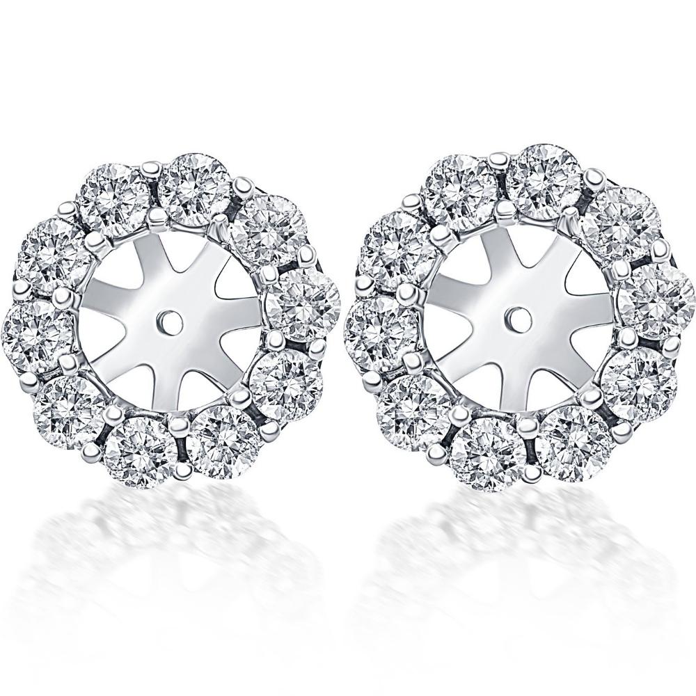 14K White Gold 1/2ct. Diamond Earring Jackets (up to 6mm)