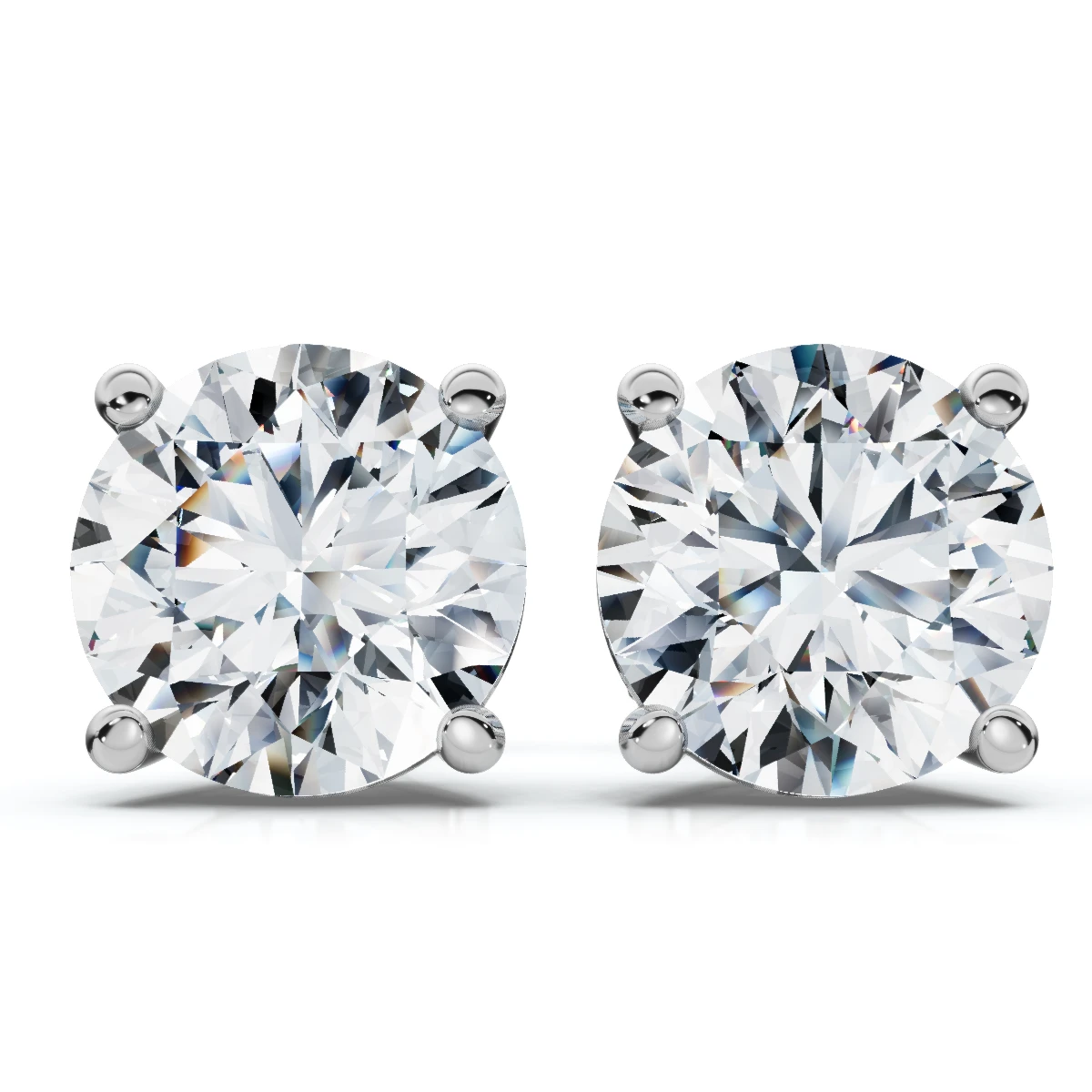1Ct TW Round Diamond Studs 14k Gold Lab Grown (F-G, VS)